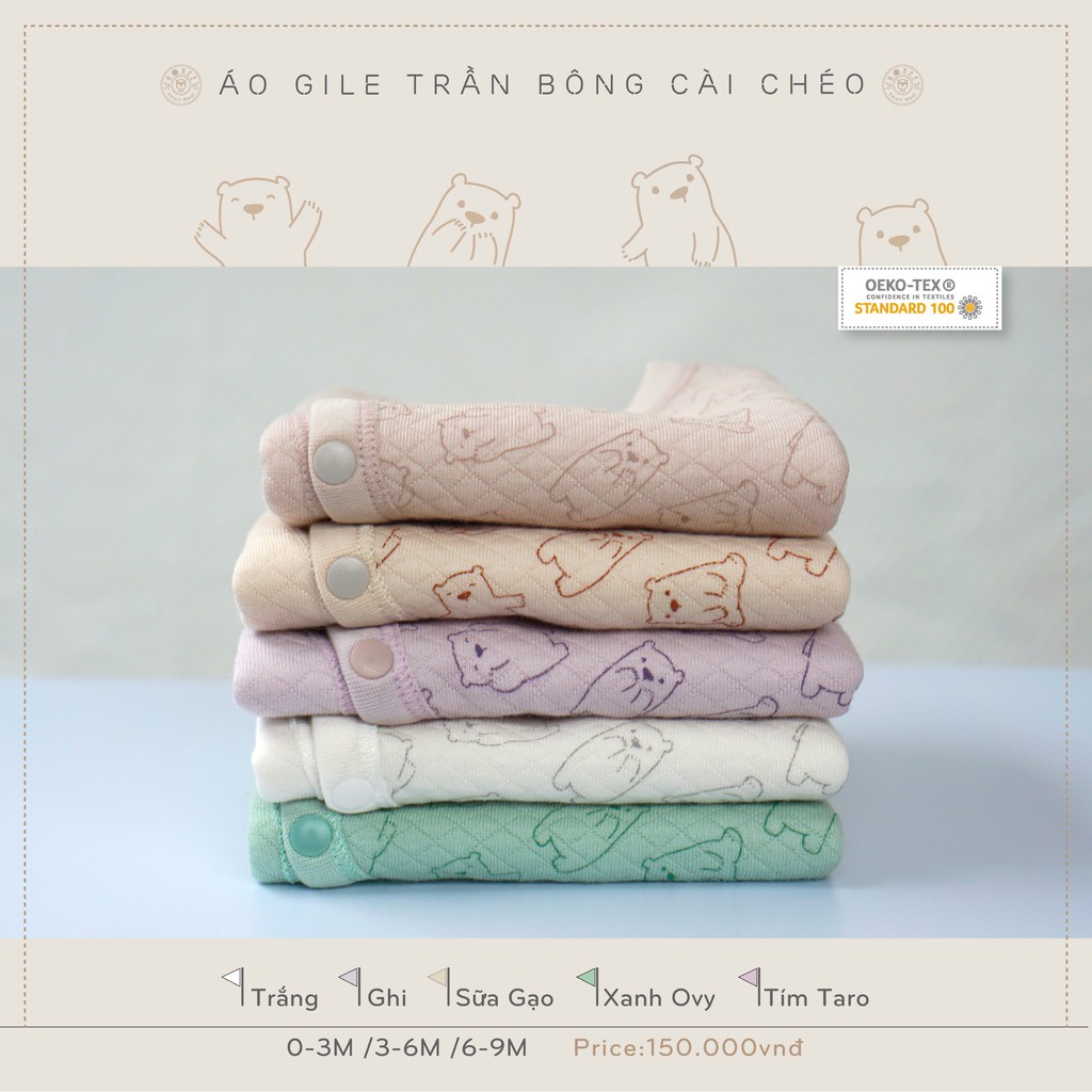 Hrnee New Colection - Áo Gile trần bông