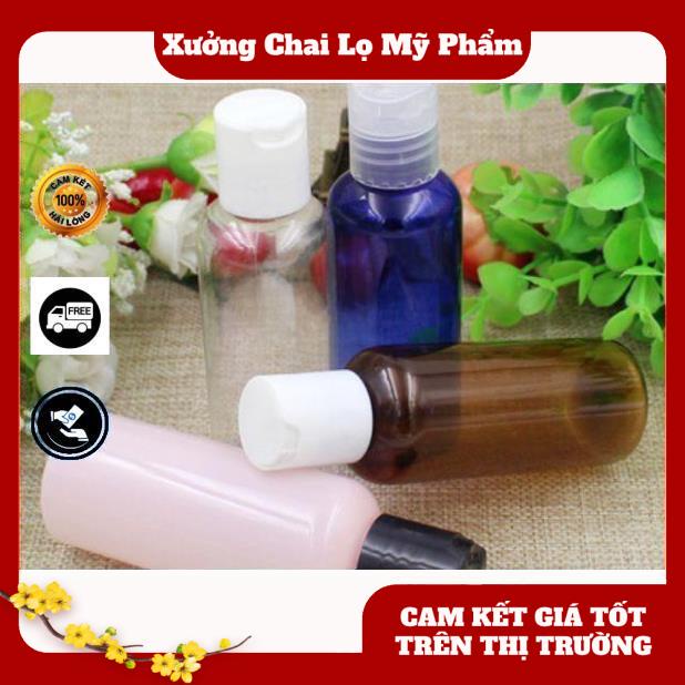 Chai Chiết Mĩ Phẩm ❤ GIÁ TỐT NHẤT ❤ Chai nhựa pet nắp nhấn 100ml,50ml,30ml,20ml chiết mỹ phẩm , phụ kiện du lịch