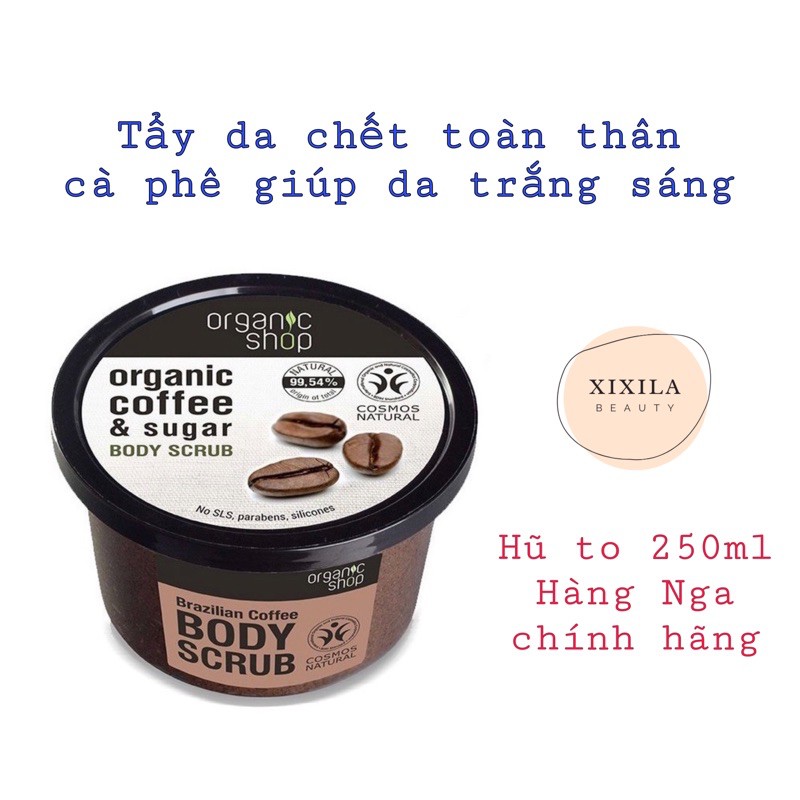 Tẩy Tế Bào Chết Body Organic Shop Coffee & Sugar Body Scrub 250ml | BigBuy360 - bigbuy360.vn