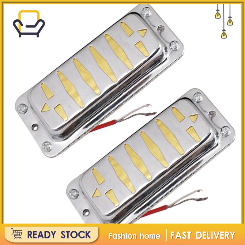 Set 2 Phụ Kiện Pickup Humbucker Màu Bạc Gắn Cổ Đàn Guitar Điện Thời Trang