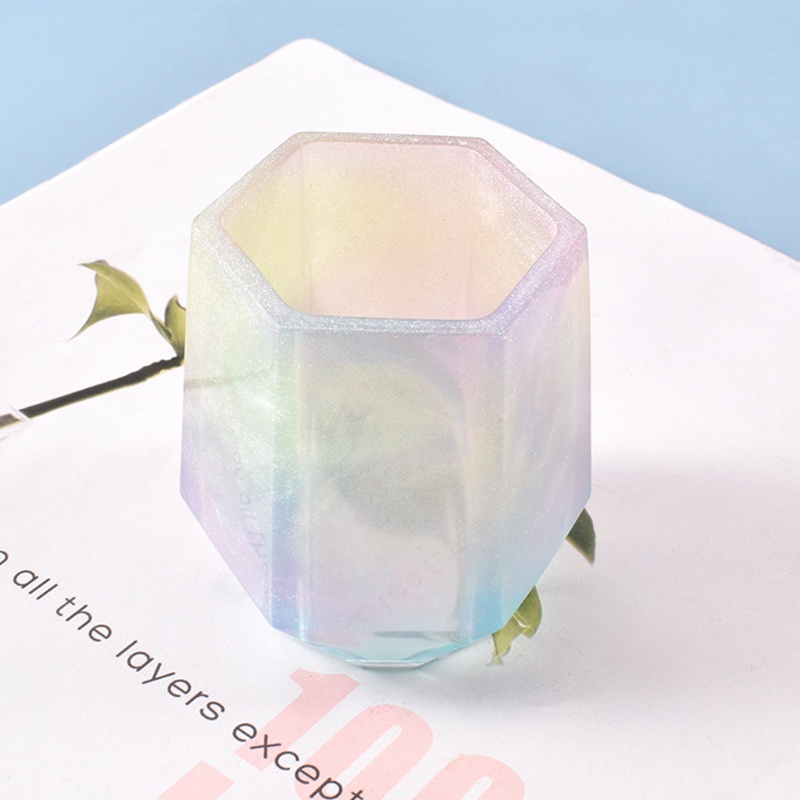 Khuôn Silicone Làm Giá Đỡ Bút Hình Lục Giác Bằng Epoxy Resin