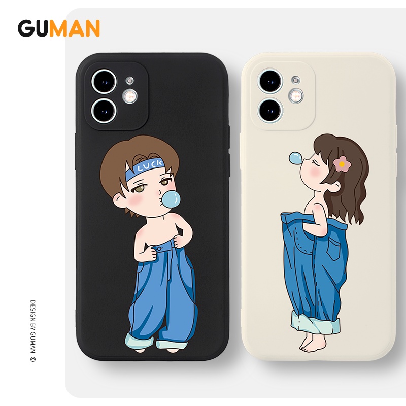 Ốp lưng GUMAN cặp đôi dễ thương đẹp ngộ nghĩnh kute cho IPhone 14 13 12 11 Pro Max SE 2020 X XR XS ip 8 7 6 6S Plus 8w1020