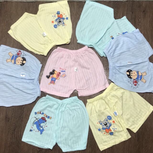 Combo 10 quần cotton giấy màu