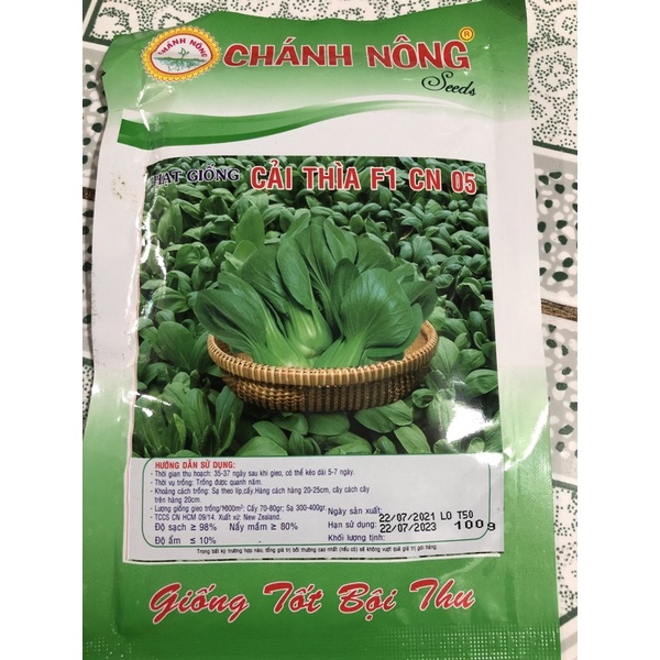 hạt giống cải thìa F1 chánh nông 05.