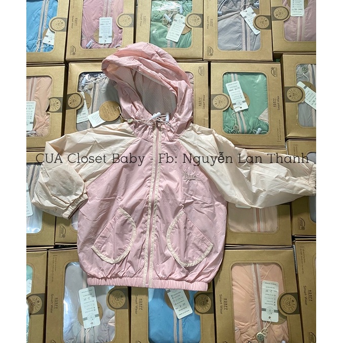 Áo khoác gió 2 lớp Hrnee siêu mềm, tránh gió cho bé