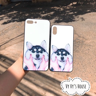 Ốp kính chó Husky&Pug
