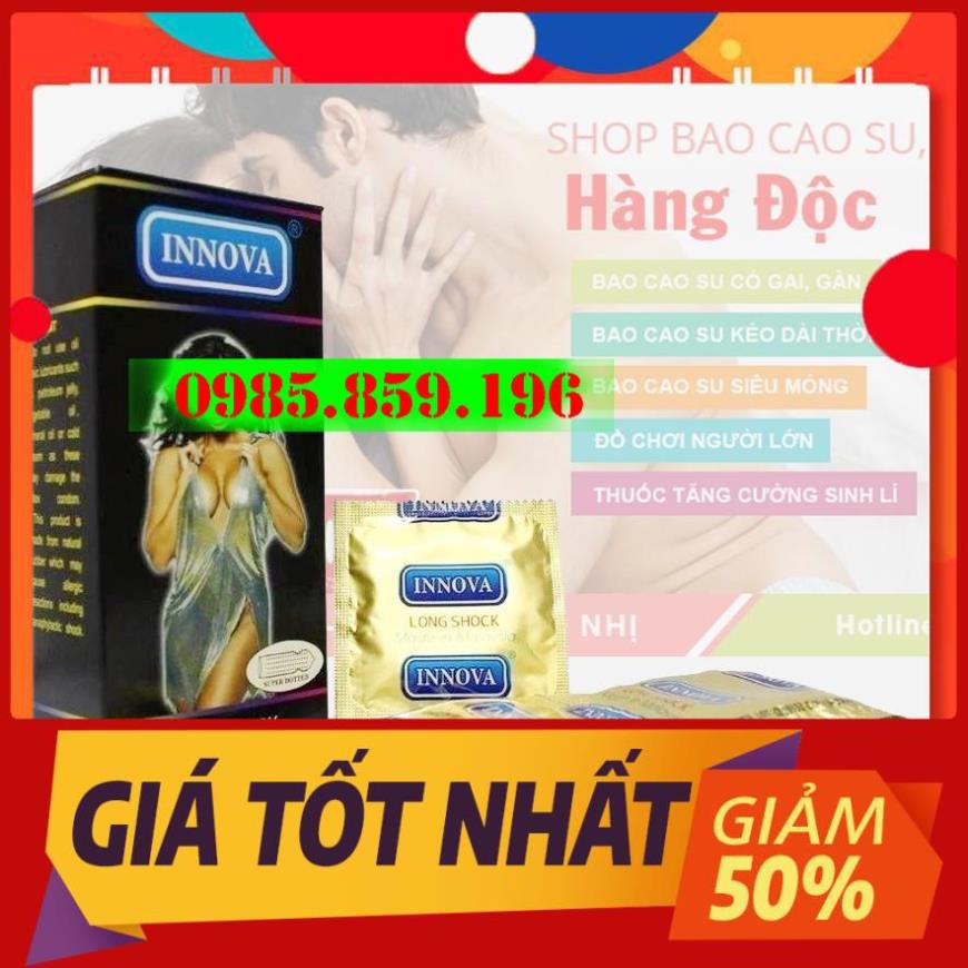 Bao cao su Innova hộp 12 chiếc, kéo dài thời gian và có gai