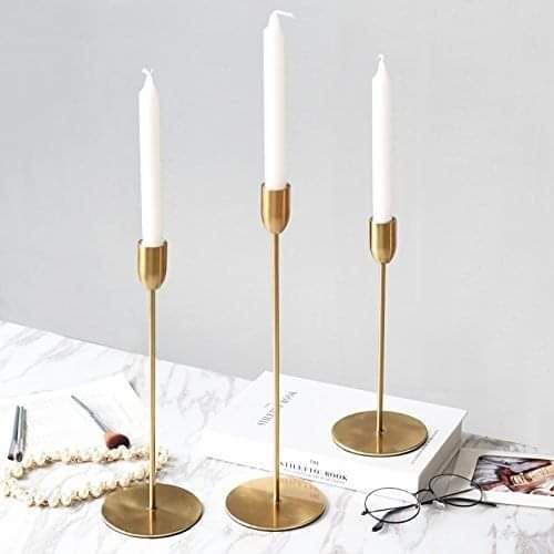 Bộ Chân nến Decor Vintage siêu sang, Chân nến để bàn trang trí