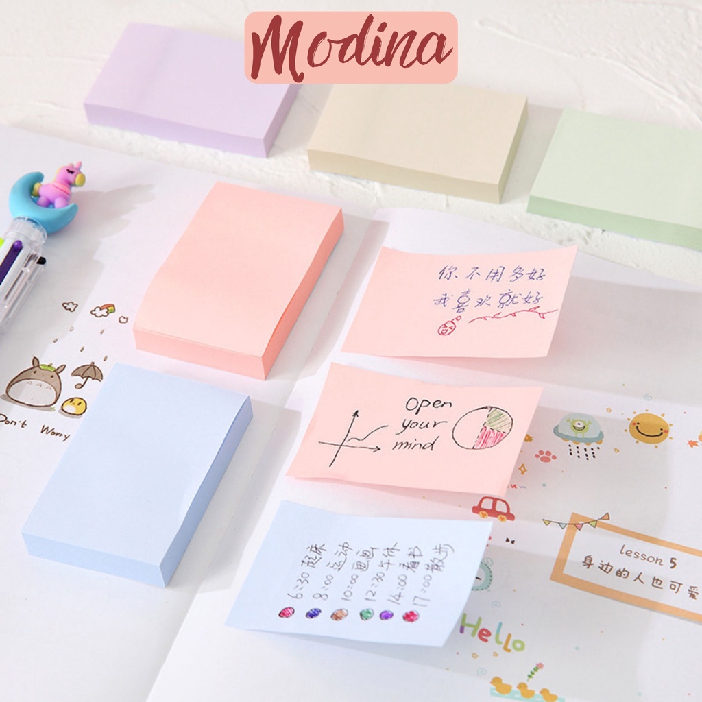 Giấy ghi chú dễ thương MODINA nhiều màu 5*7cm