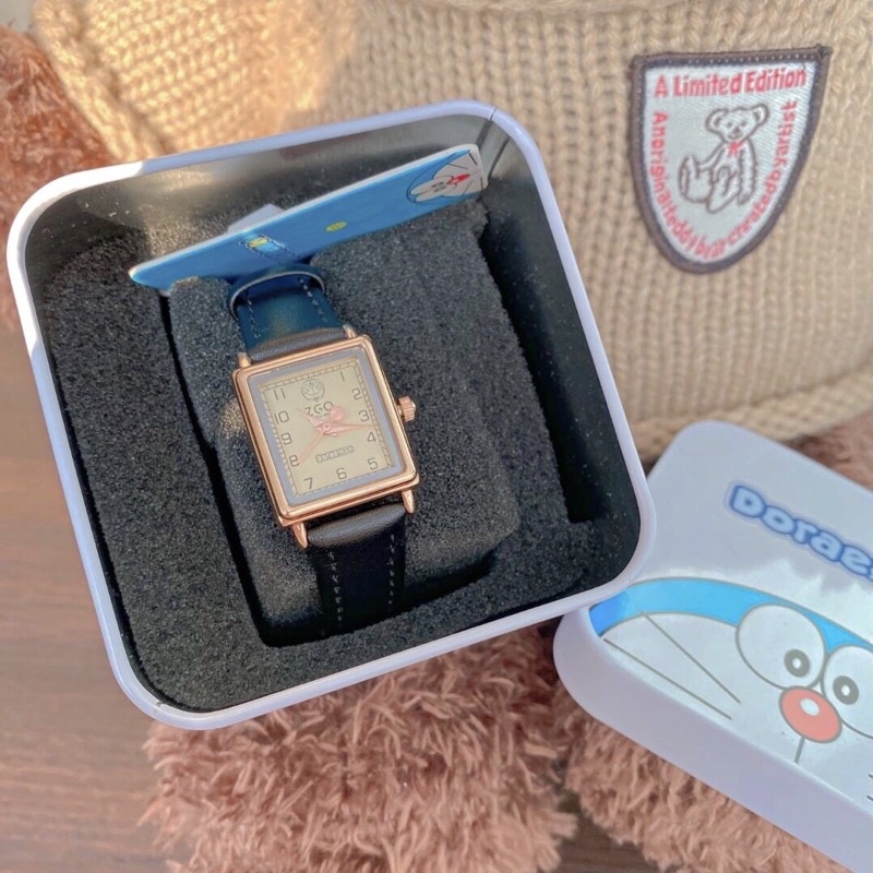 Đồng Hồ Nam Nữ ZGO Doraemon Fullbox Dây Da Chống Thấm Nước