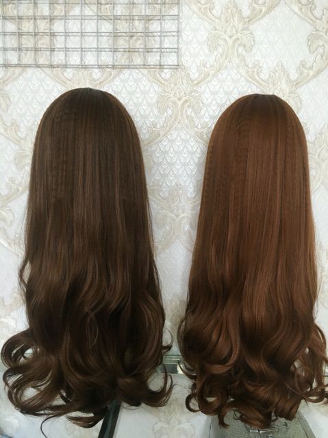 Tóc giả nguyên đầu xoăn  FREESHIP ❤️ ❤️ nguyên đầu xoăn tự nhiên kèm lưới tóc
