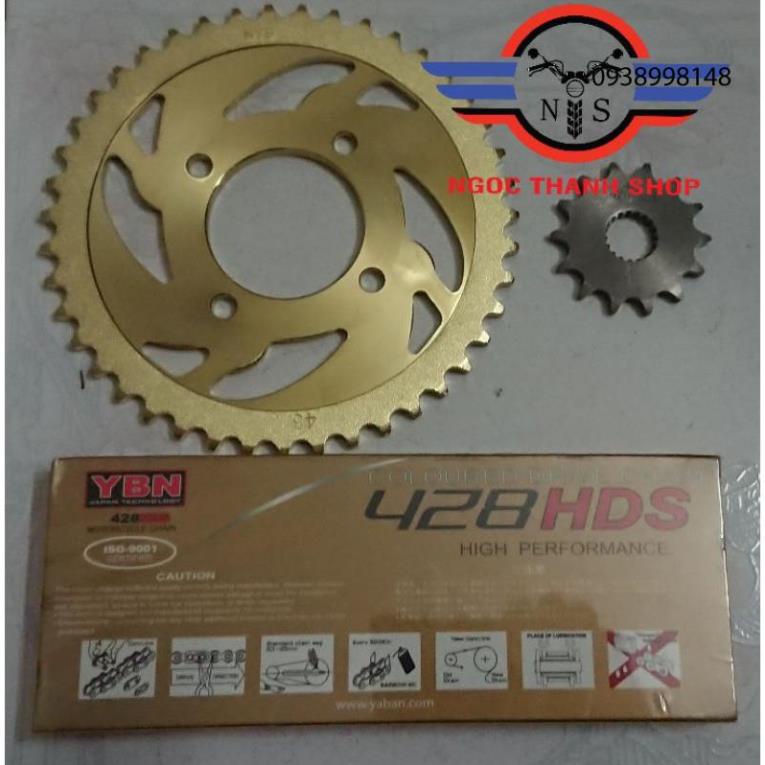 Bộ nhông xích đĩa xịn GN125, HJ125, GN125-2F NTS - ngocthanh_shop