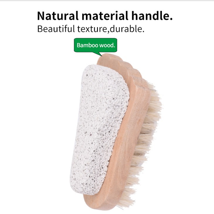 Bàn chải tắm và chà gót chân 2 trong 1 kết hợp heo và bọt biển XM39