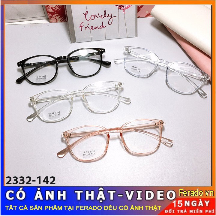Gọng kính tròn bầu 2332-142 nhận cắt mắt cận viễn loạn