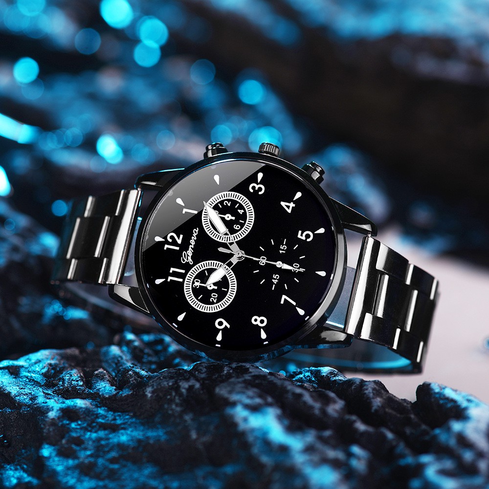 Đồng hồ nam chính hãng, đồng hồ đeo tay nam QUARTZ mặt tròn, thời trang, giá rẻ, siêu bền