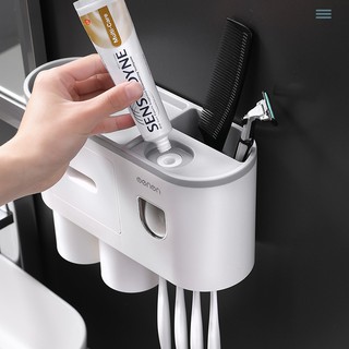 [PGshop] Kệ Nhà Tắm thông minh OENON OENEN Đa Năng Kèm Nhả Kem Đánh Răng Tự Động Cao Cấp - 3 Ly - PGshop
