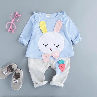 Bộ thỏ mắt nơ cho bé gái