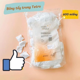 Bông tẩy trang Tetra-600 miếng
