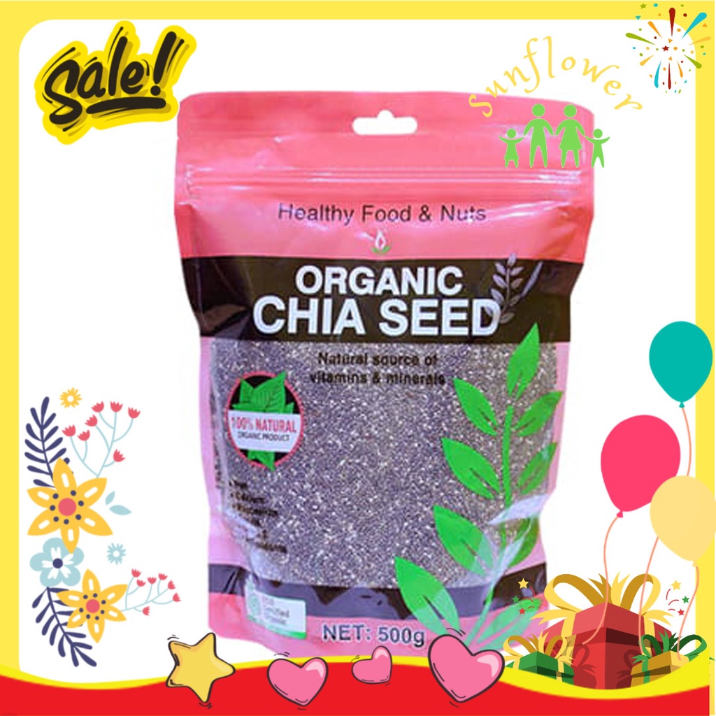 Hạt chia hữu cơ Healthy Nuts And Seeds Organic 500g của Úc