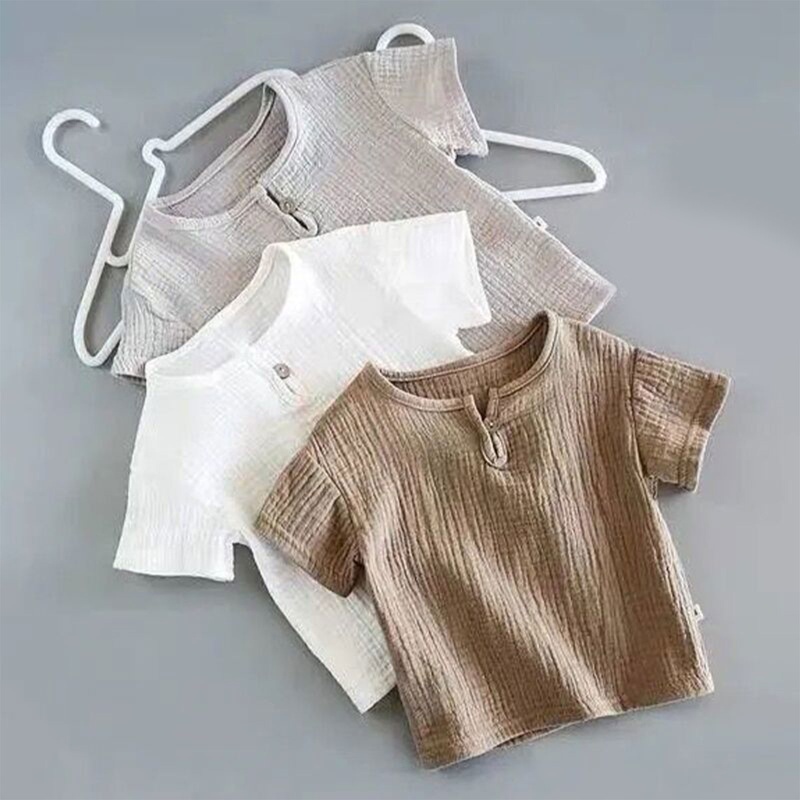 Bộ Quần Áo Cotton Thời Trang Mùa Hè Dành Cho Bé Trai Và Bé Gái