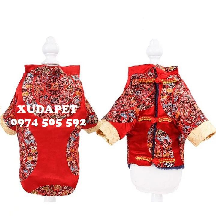 ÁO TẾT GẤM LỤA ĐỎ PHONG CÁCH TRUNG HOA XUDAPET – AGT7701