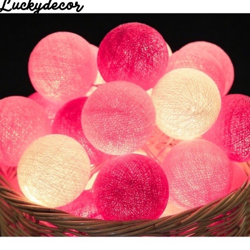 Dây đèn cotton ball Thái Lan/ CHỌN MÀU