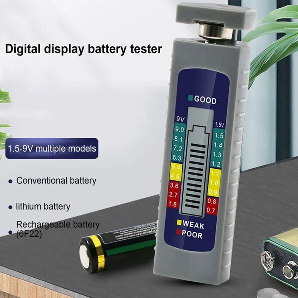 MUVAKO Thiết Bị Kiểm Tra Pin Kỹ Thuật Số Phổ Biến Dành Cho Nút Pin AAA AA