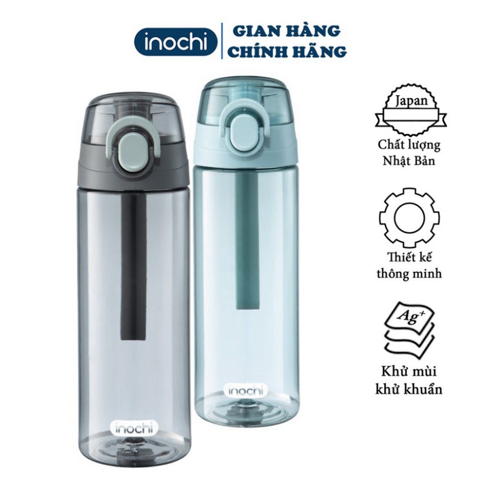 [ 620ml ] Bình nước thể thao sport tập gym nhựa Kita Grace chất liệu nhựa nguyên sinh kháng khuẩn Ag+ 620ml BI