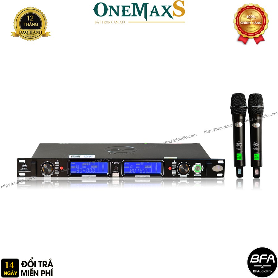 Micro không dây BFAudio PRO K-308D+ Cao Cấp Hàng Chính Hãng