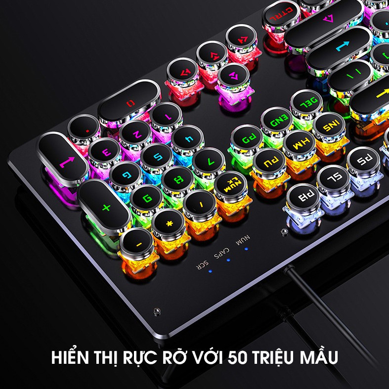 Bàn phím máy tính, bàn phím cơ Gaming Cao Cấp T907 Pro, Cho PC Laptop CÓ 20 Chế Độ Led RGB Khác Nhau Chiến Mọi Game