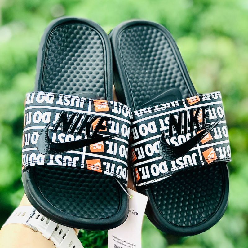 Dép unisex 𝐍𝐈𝐊𝐄 ❤️FREESHIP + Tăng 1-2 size❤️ dép nk quai ngang thể thao nam nữ in nike nhiều màu, tem tag mac đây đủ