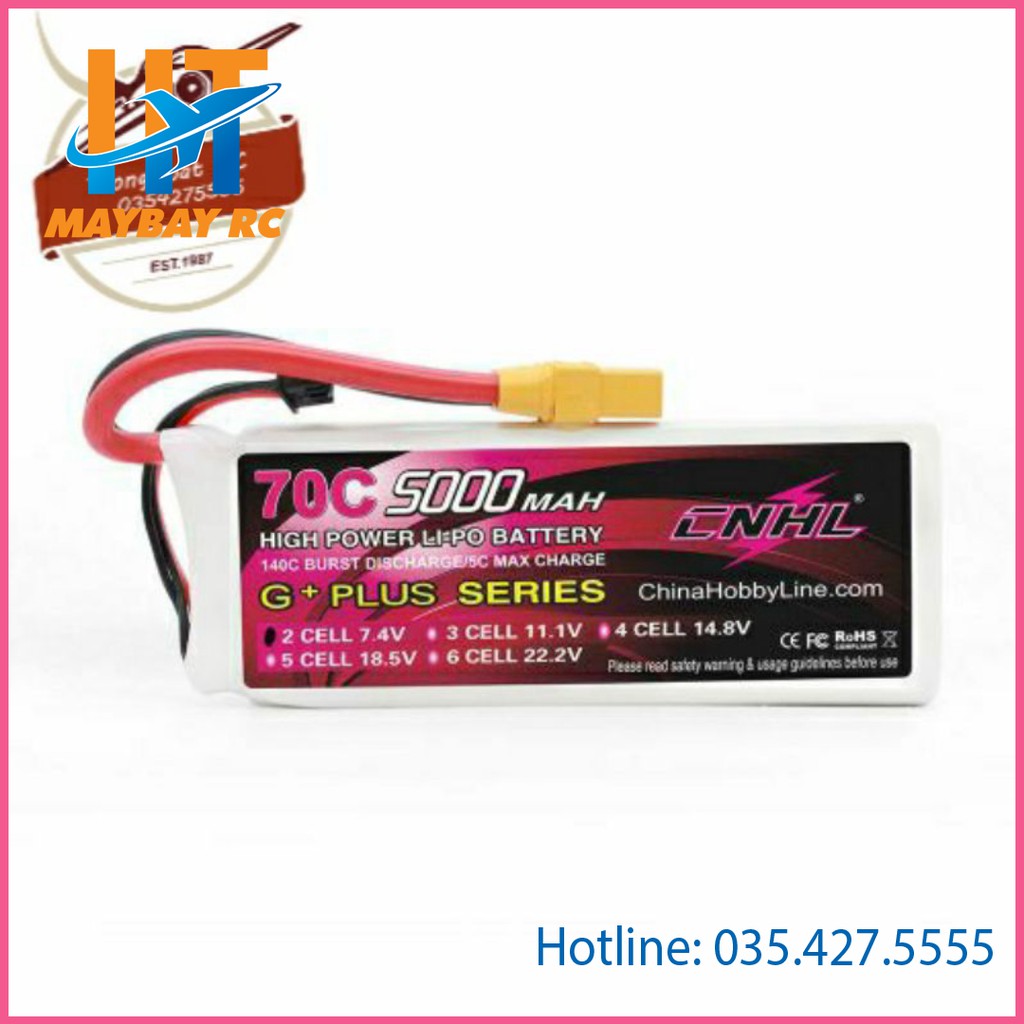 PIN CNHL G+PLUS 5000MAH 3S 4S 6S 70C LIPO BATTERY