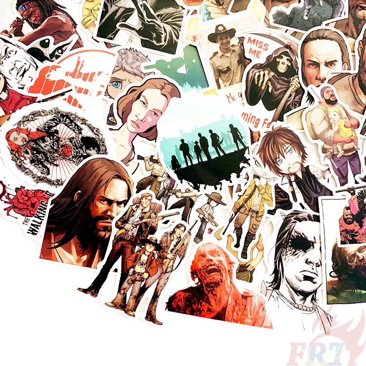 ❉ Miếng Dán Hình The Walking Dead Series 02 AMC TV Show Zombie ❉ Set 50 Miếng Dán Trang Trí Đa Dụng Thời Trang