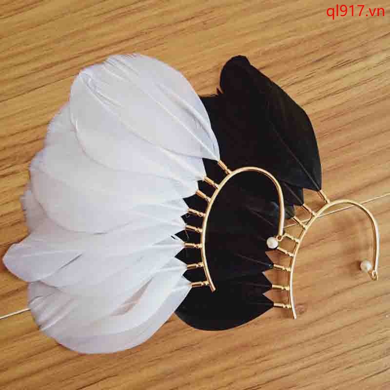 1 khuyên kẹp vành tai hình lông vũ độc đáo