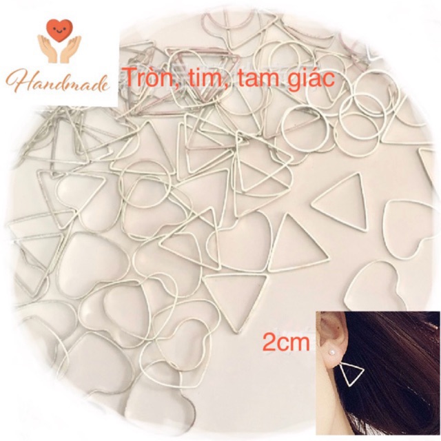 Túi mặt dây hình học tròn, tam giác, tim