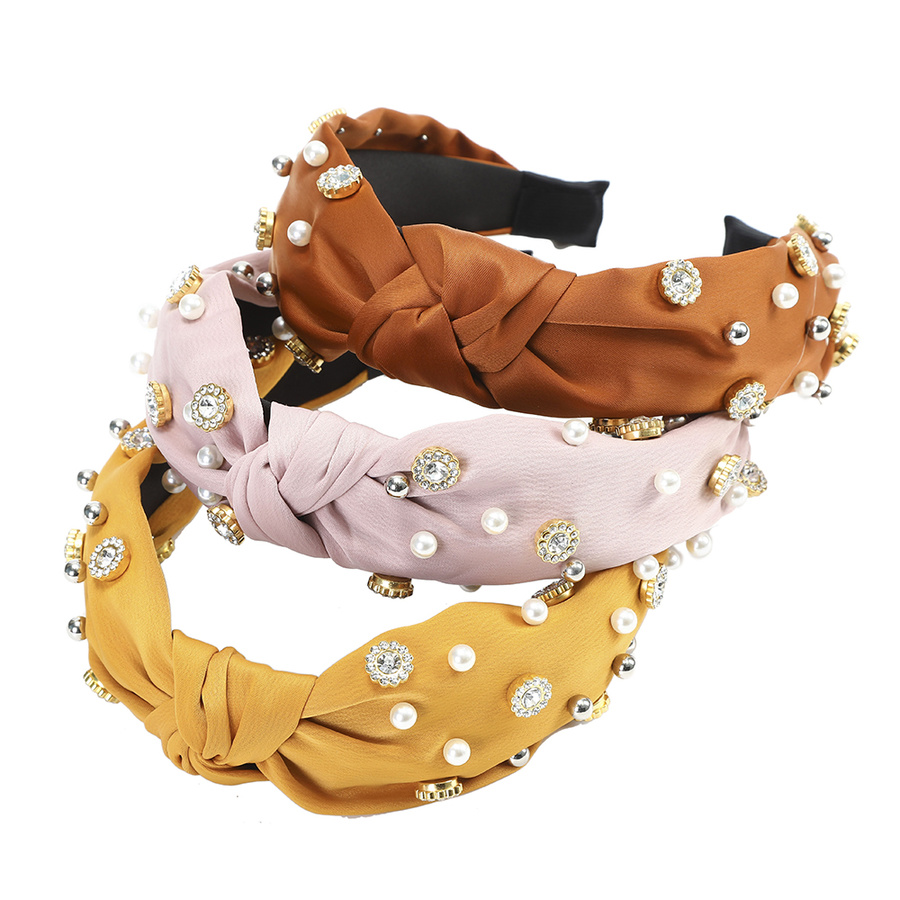 Băng Đô Hợp Kim Đính Đá / Ngọc Trai Giả Xinh Xắn Cho Nữ