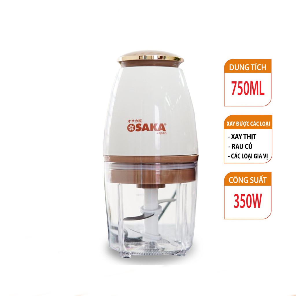 Máy xay thực phẩm, máy xay thịt, xay đá, hoa quả đa năng nhà bếp 4 lưỡi osaka nhật bản, bảo hành 12 tháng