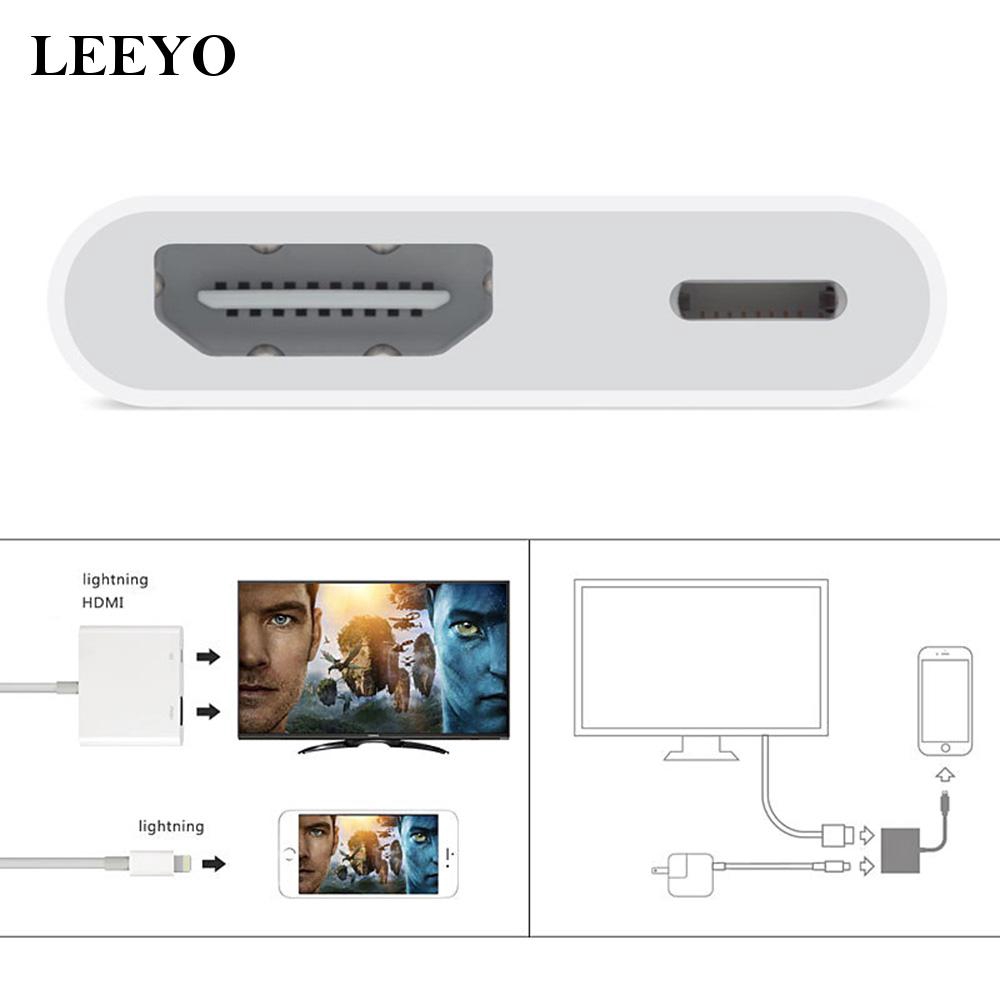 Thiết bị chiếu hình ảnh HD TV mini với điện thoại iPhone iPad iPod màn hình trắng theo dõi
