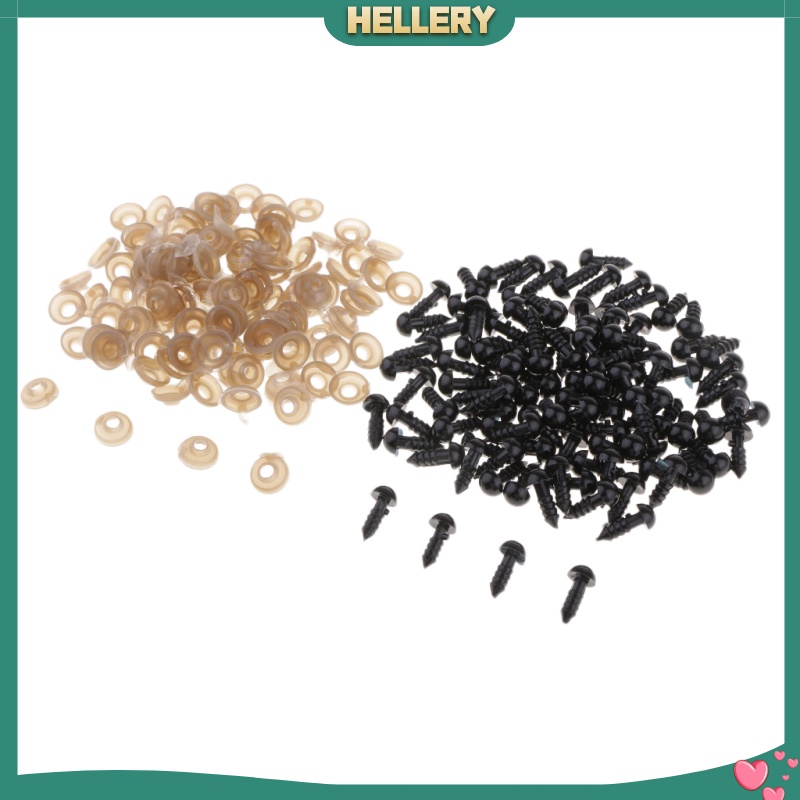 Set 100 Con Mắt Nhựa 7mm Cho Gấu Bông / Búp Bê DIY