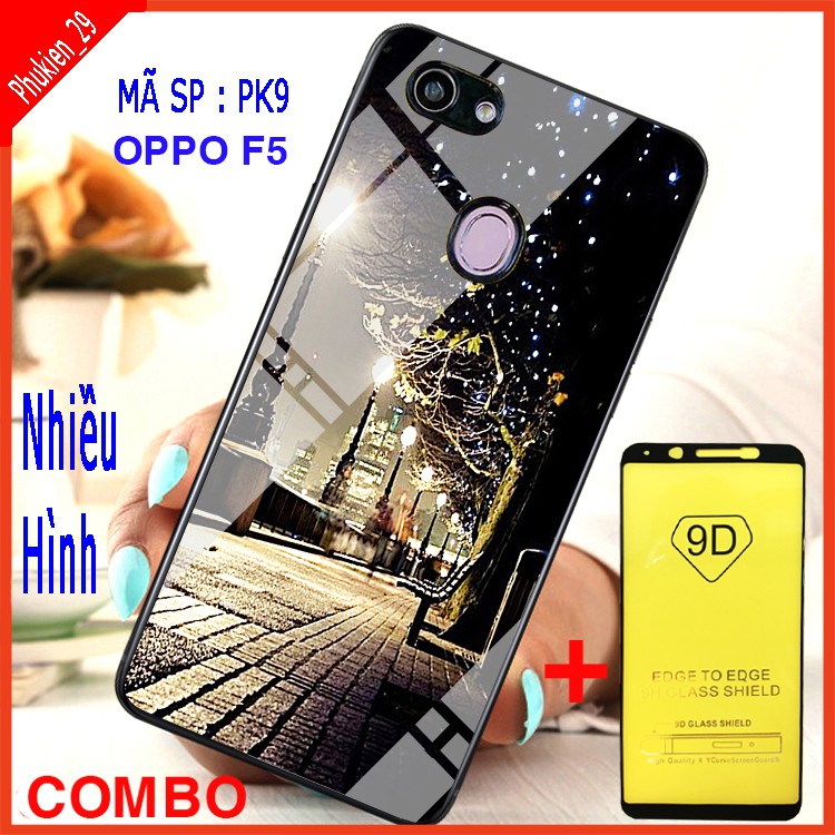 COMBO ỐP LƯNG OPPO F5 (ốp lưng kính 3D thế hệ mới đẳng cấp + tặng kèm kính cường lực) Educae86