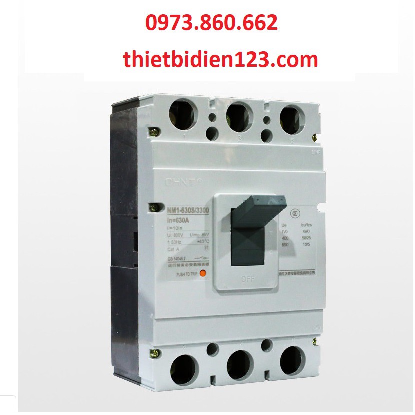 APTOMAT CHINT MCCB 3P 630A - Attomat khối 3 pha 630A