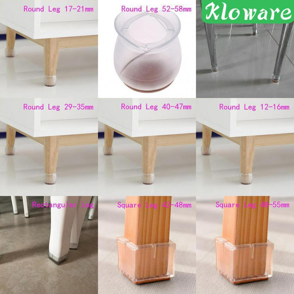 Set 10 Miếng Lót Chân Ghế / Đồ Nội Thất Trong Suốt Tiện Dụng