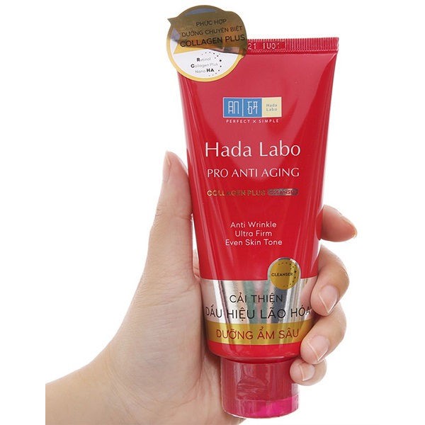 Sữa Rửa Mặt Săn Chắc Da Chống Lão Hóa Hada Labo Pro Anti Aging Collagen Plus Cleanser (80g)- 0513931