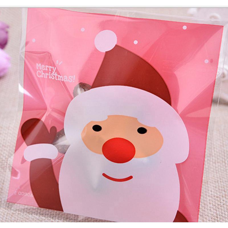 Giảm giá 70% 100 chiếc Tự dính Merry Christmas Gói kẹo Giấy bóng kính Túi quà, # 8.100 chiếc Giá gốc 43.000 đ - 106B81-5