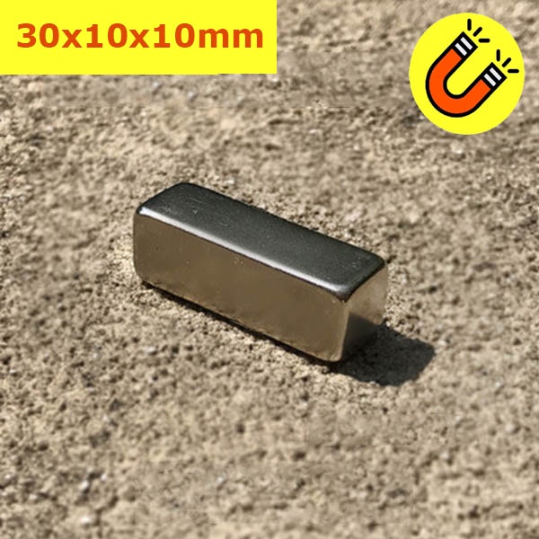 Nam châm đất hiếm 30x10x10mm từ tính mạnh N42