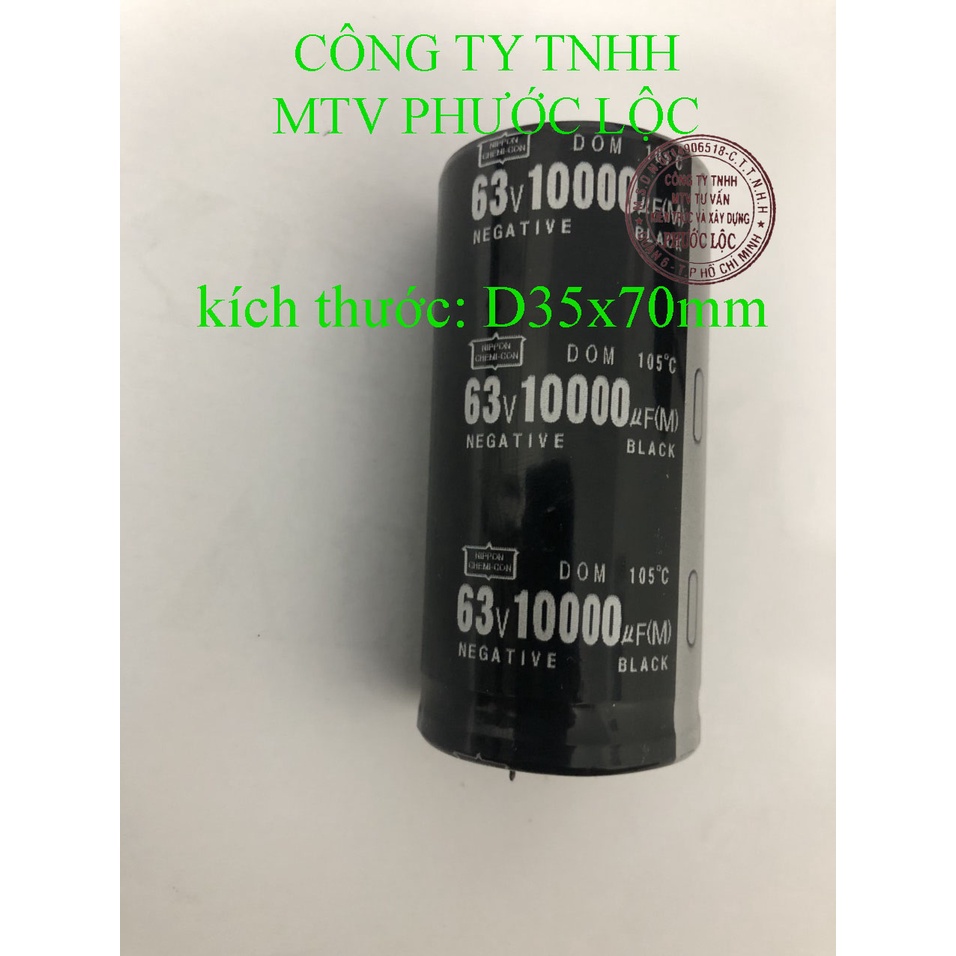 TỤ ĐIỆN LỌC NGUỒN AMPLY 63V- 10000 µF CAO