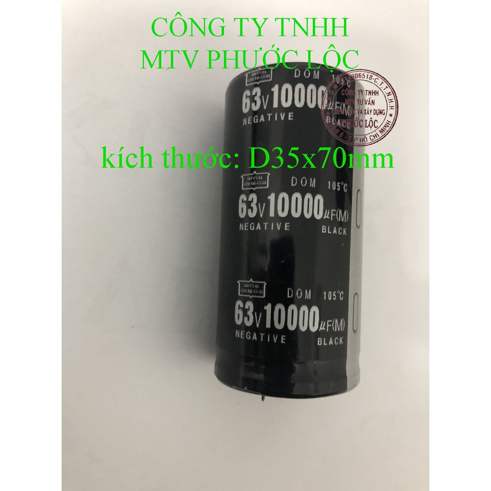 TỤ ĐIỆN LỌC NGUỒN AMPLY 63V- 10000 μF CAO