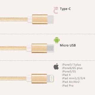 Dây sạc rút 3 đầu sạc Lightning/Type C/ Micro usb