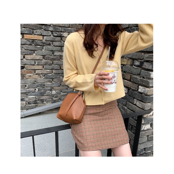 Áo Khoác Cardigan Dệt Kim Tay Dài Cổ Chữ V Thiết Kế Ôm Sát Tôn Dáng