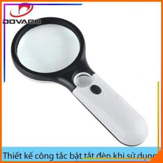 Kính lúp cầm tay MG6902AB - có đèn 3x-45x, đọc sách báo, từ điển, bản đồ
